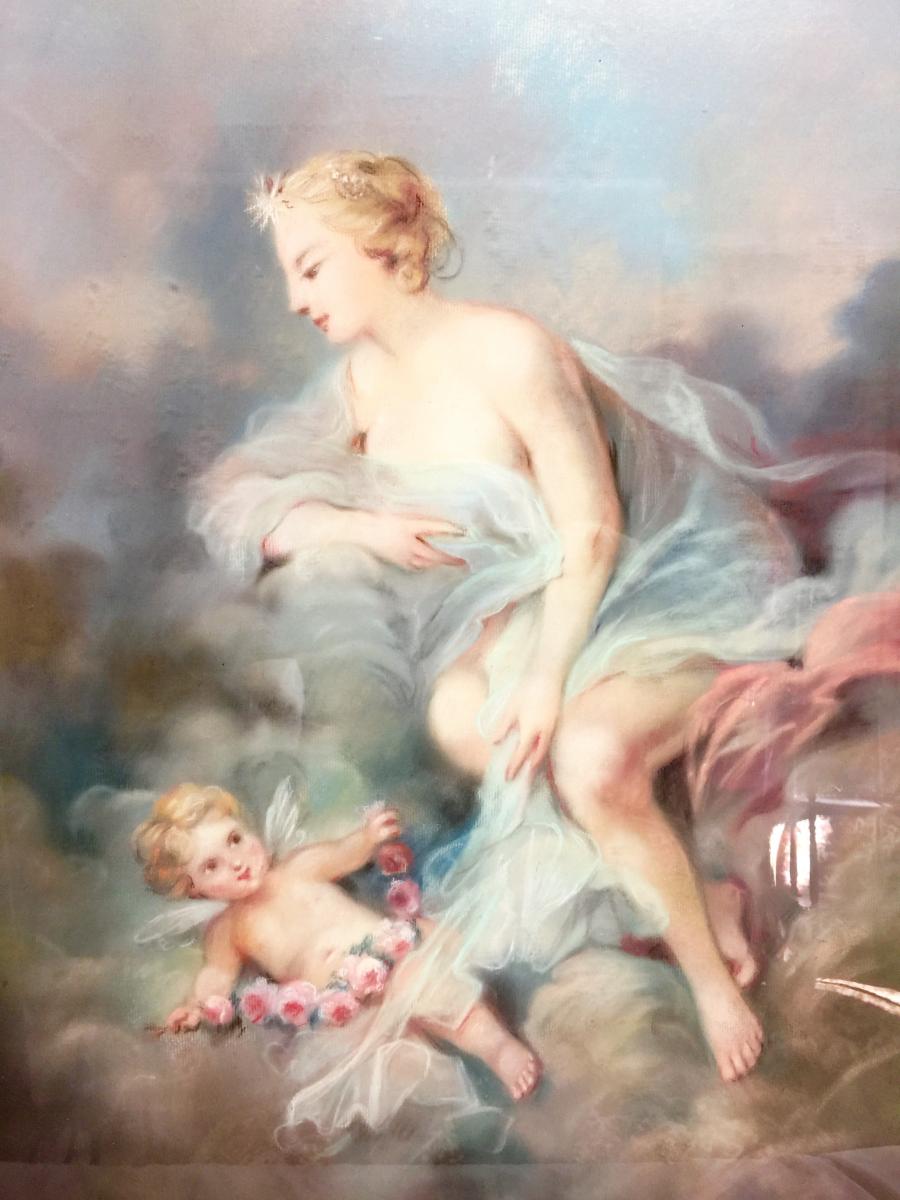 Pastel Of The 19th Century Venus And Love-photo-2