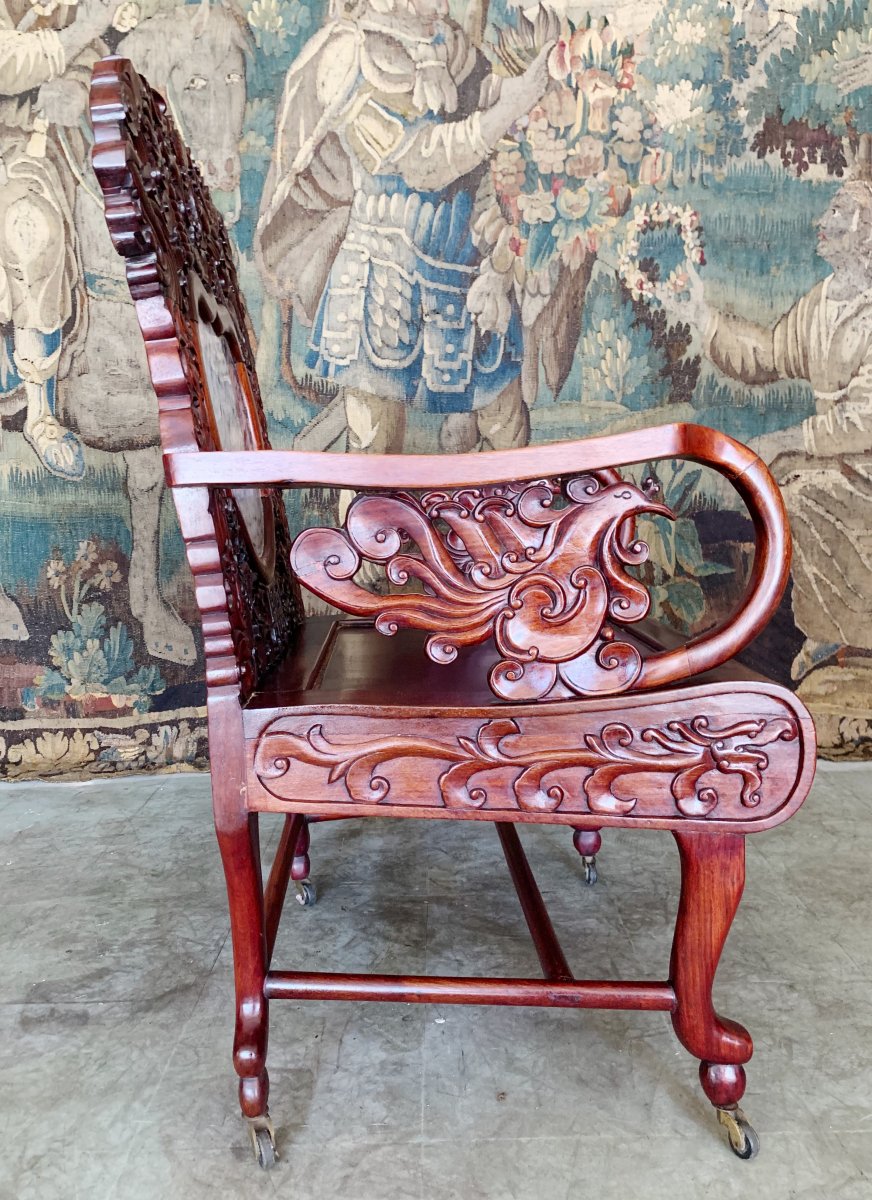 Pair Of Chinese Armchairs From The End Of XIX Century-photo-6