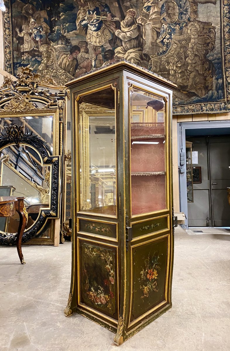 Chaise De Porteur En Vernis  Martin D’époque Napoléon III -photo-3
