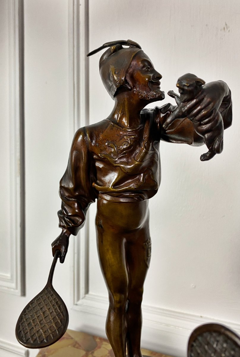 Pendant De Bronzes Aux Sujets Amusants  Par Alfred Barye (1839-1882 ) -photo-2