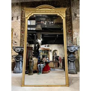 Louis XVI Style Mirror In Golden Wood Napoleon III Period 2m75 X 1m48