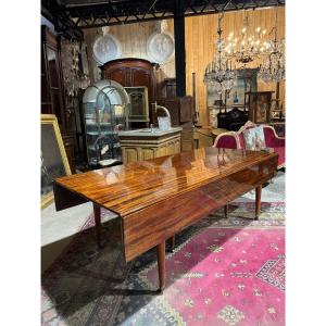 Mahogany Conference Table, 19th Century, 8 Legs Extendable Table