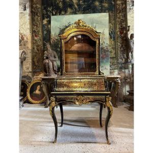 Bureau en marqueterie Boulle d’époque Napoléon III 