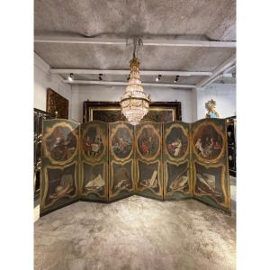 Louis XV Period 6-leaf Screen After Carl Van Loo 18th Century