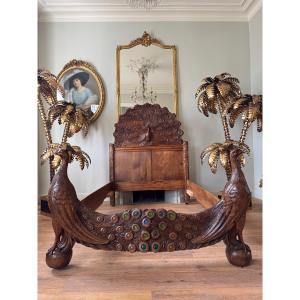 Art Nouveau-era Daybed From Les Paons 