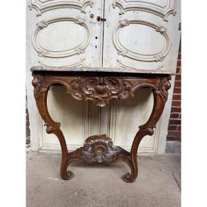 Louis XV-style Oak Console Table, 18th Century