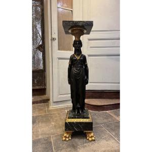 Colonne cariatide de style Empire d’époque Napoléon III
