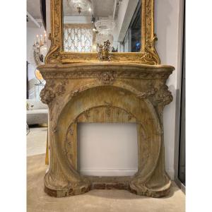 Alexandre Bigot (1862–1927), Art Nouveau-style Fireplace Made Of Glazed Stoneware