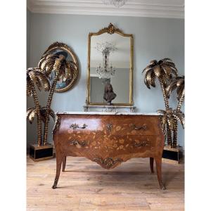 Early 20th-century Louis XV-style Marquetry Chest Of Drawers