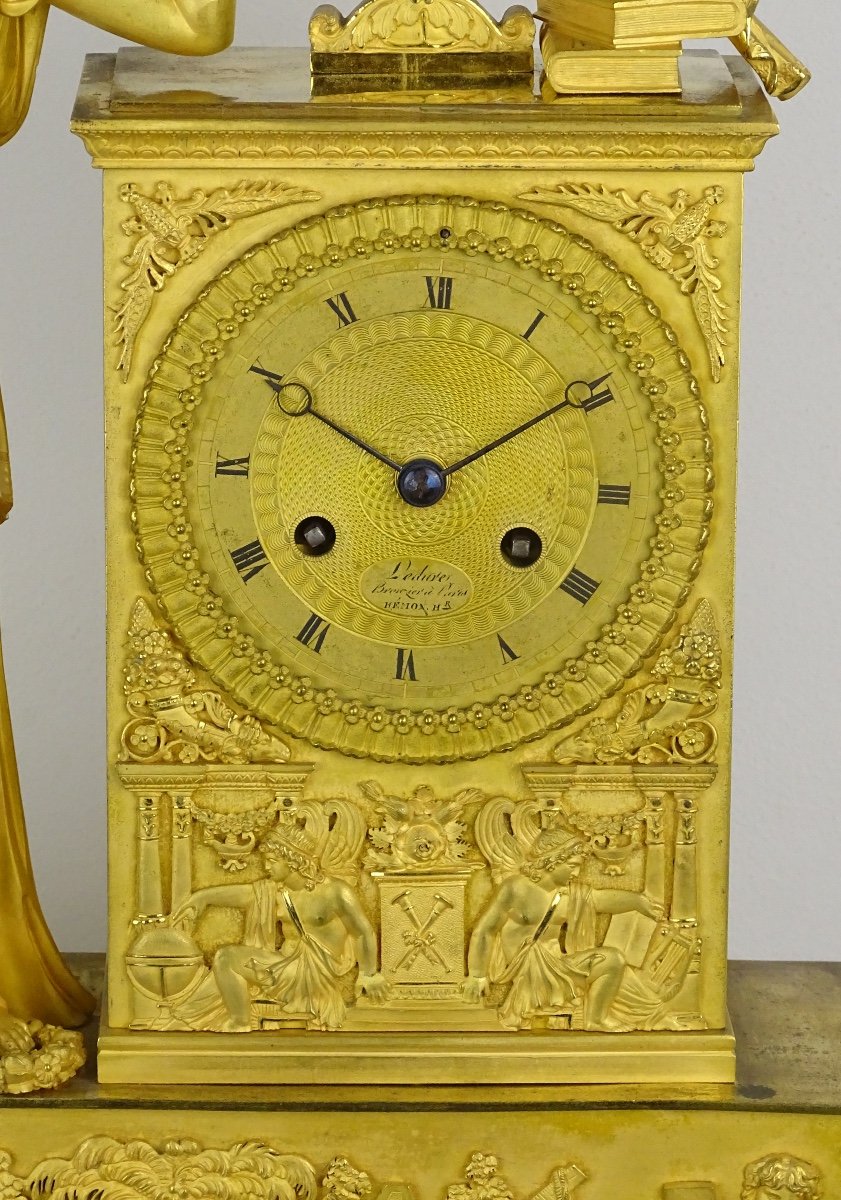 Ledure et Hémon - Pendule Empire Décorée De Personnages Et Motifs Astronomiques-photo-1