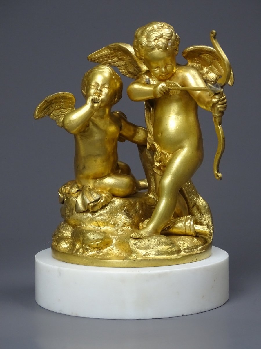 Paire De Bronzes Aux Putti Ailés - Sèvres-photo-2