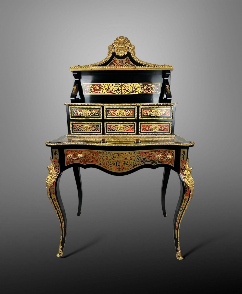 Louis XIV Style “bonheur Du Jour” Desk - Boulle Marquetry