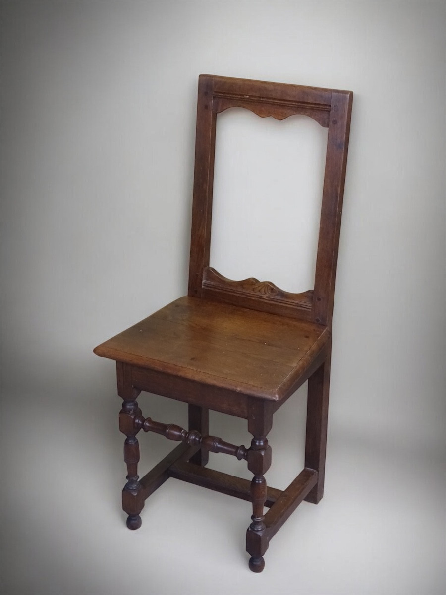 Set Of 12 Turned And Molded Wooden Chairs, France, 19th Century-photo-2