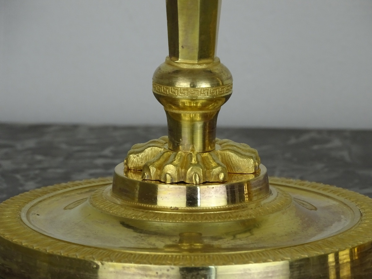 Claude Galle - Paire de bougeoirs - flambeaux d'époque fin XVIIIème - Louis XVI - Directoire-photo-3
