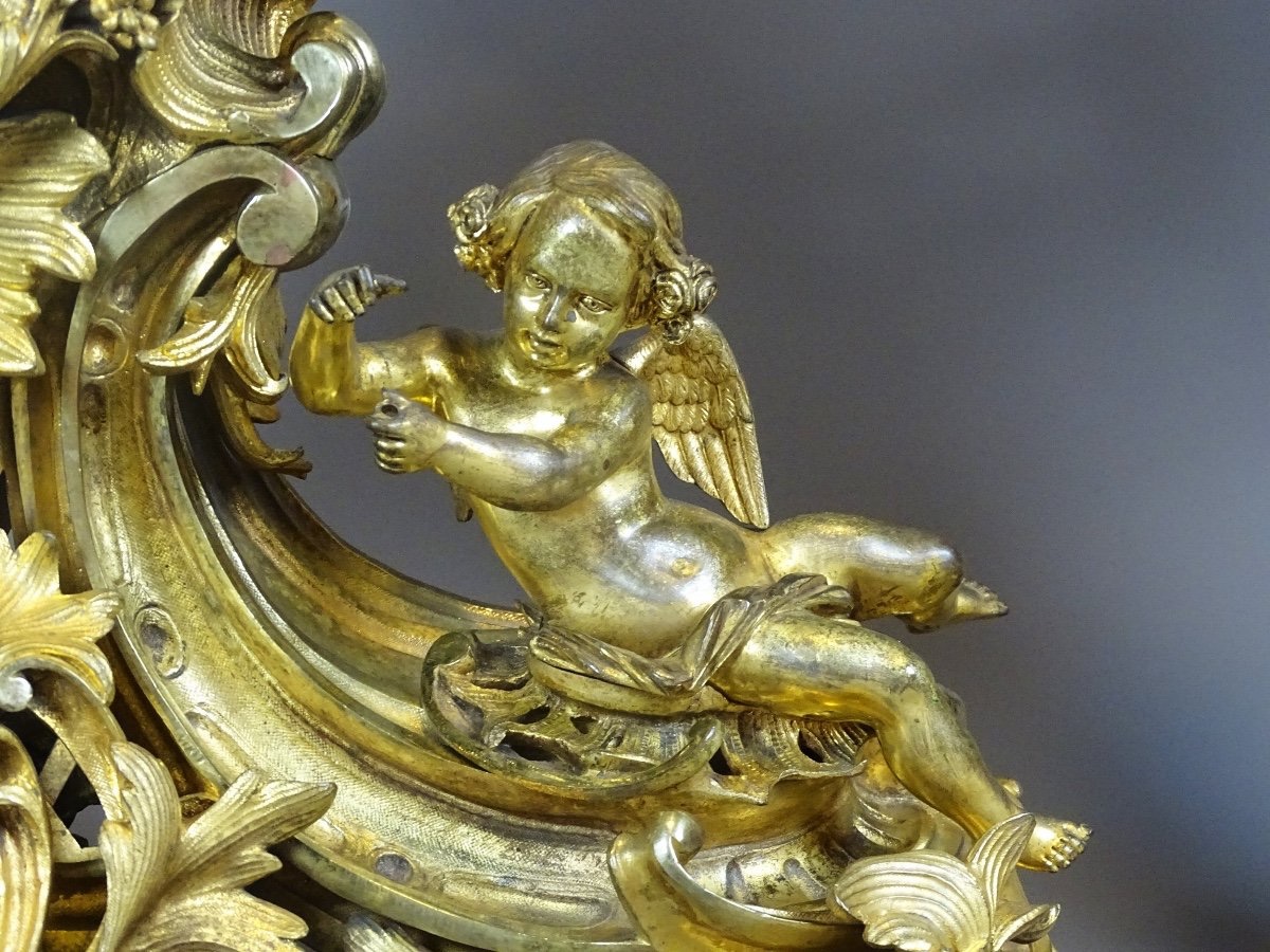 Napoleon III Gilt Bronze Fireplace Surround-photo-1