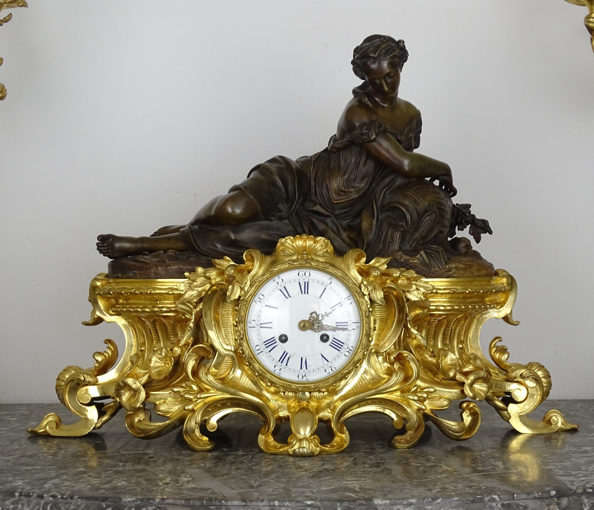 Clock Known As "abundance" - Second Half Of The 19th Century - Napoleon III-photo-2