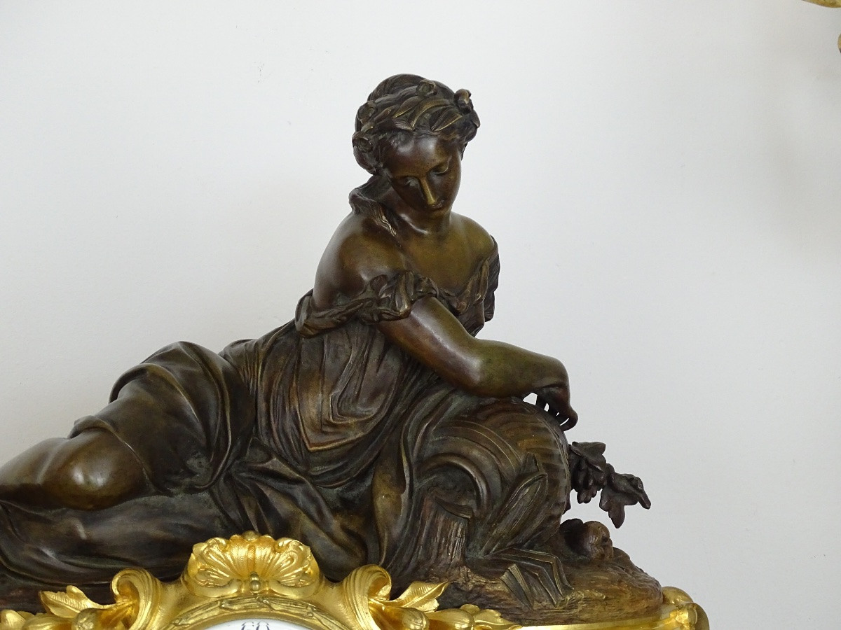 Clock Known As "abundance" - Second Half Of The 19th Century - Napoleon III-photo-2