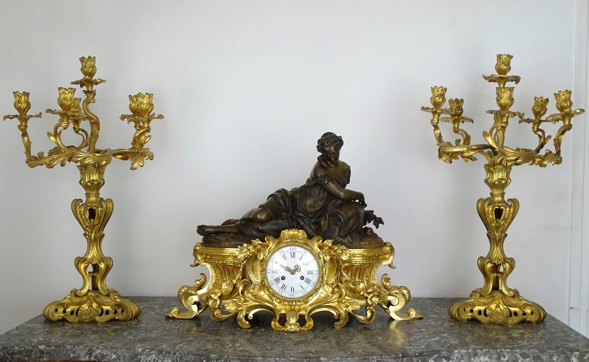 Clock Known As "abundance" - Second Half Of The 19th Century - Napoleon III