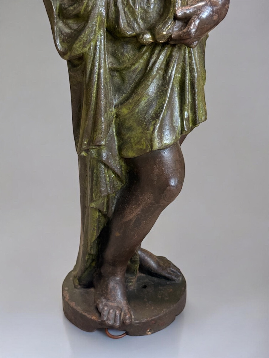 Mathurin Moreau - Paire de Putti Porte-torchère En Fonte De Fer - Fonderie Du Val d'Osne-photo-1