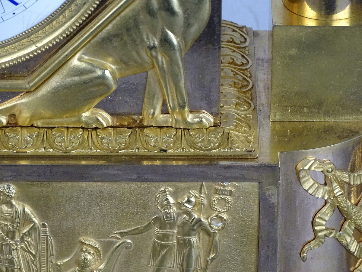 Important Directoire Period Clock - Cleopatra's Final Decision-photo-5