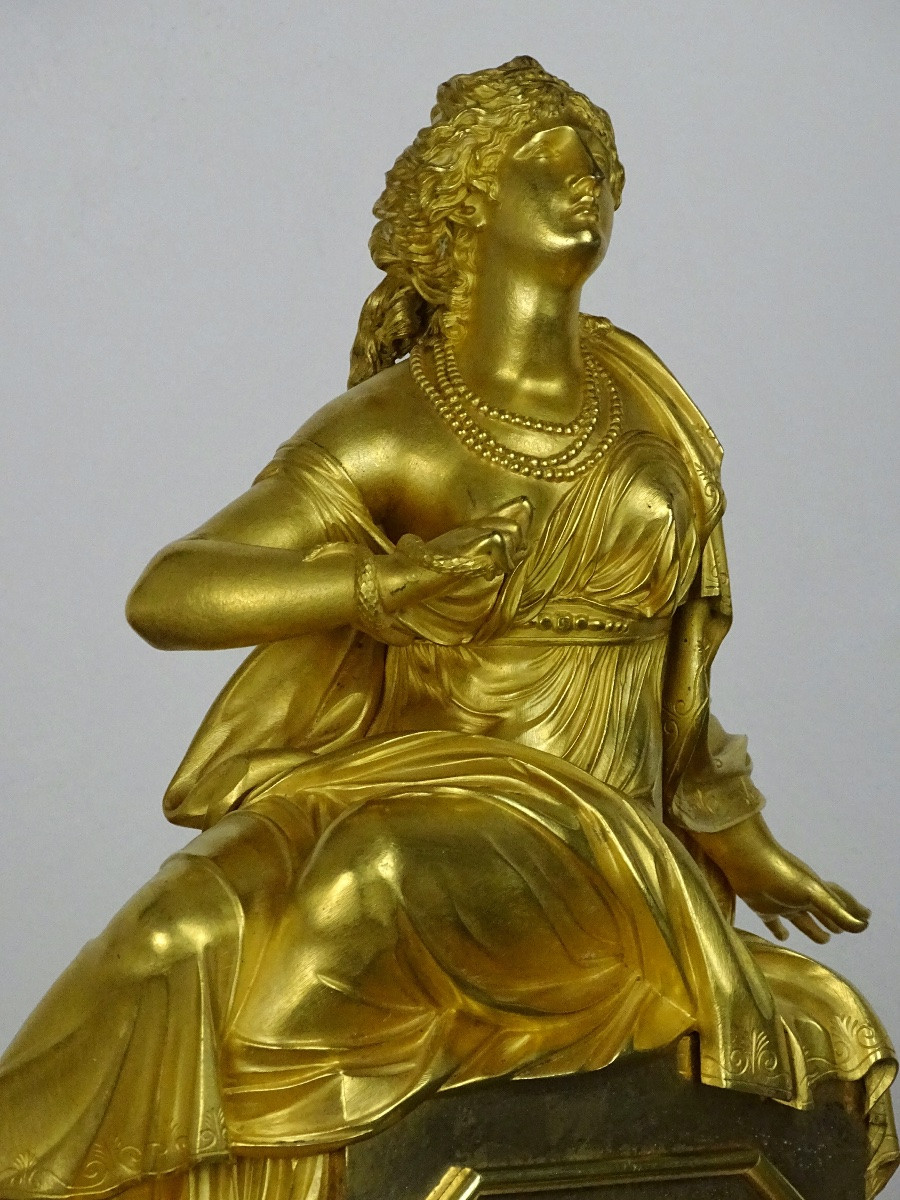 Important Directoire Period Clock - Cleopatra's Final Decision-photo-7