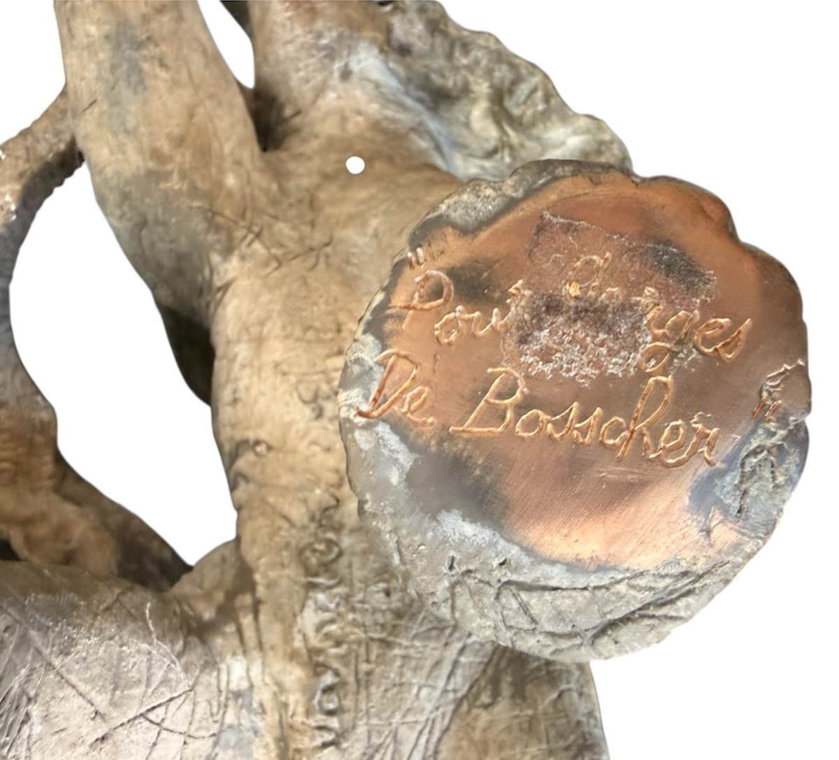 Vandenberghe François - Group Of 3 Patinated Bronze Elephants "african Land"-photo-2