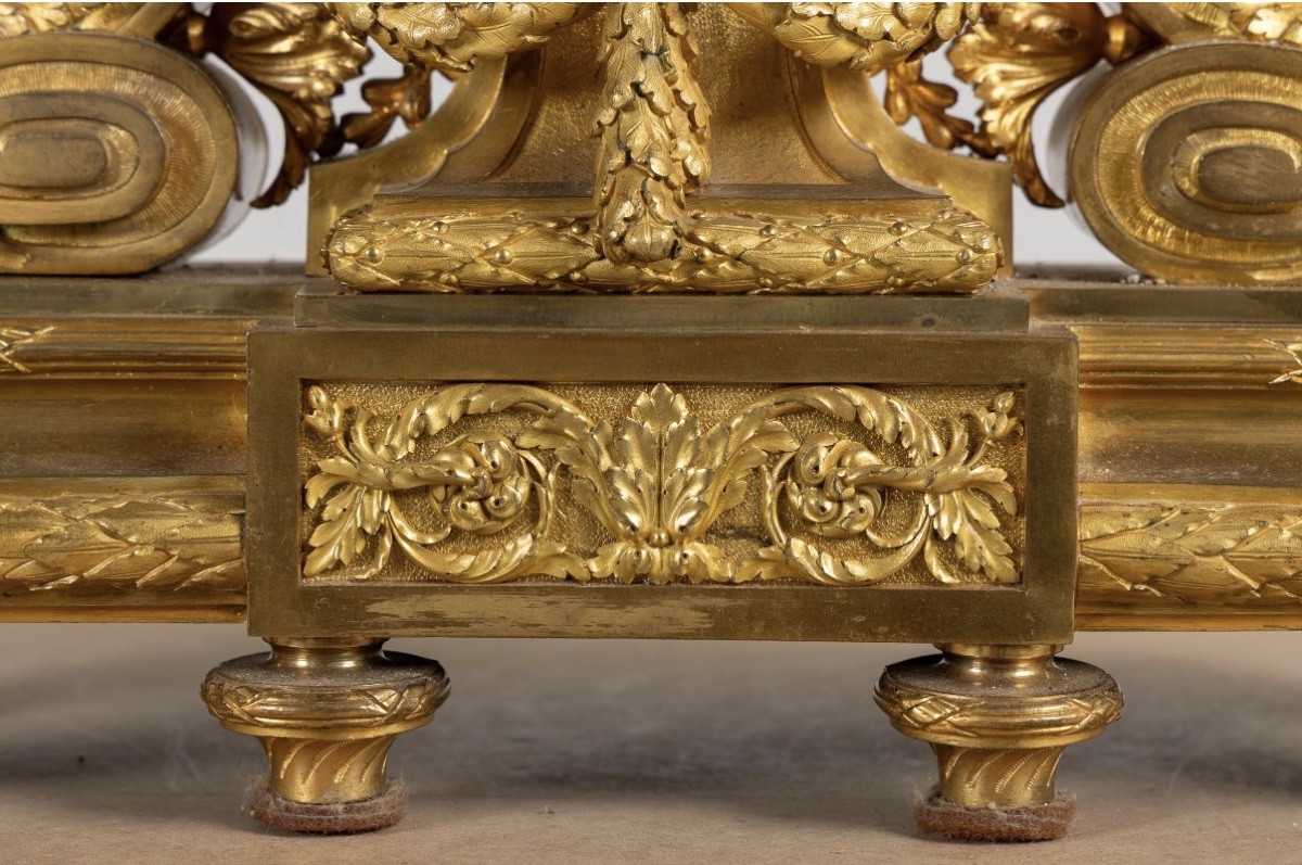 Cottin à Paris - Importante Pendule en Bronze Doré de Style Louis XVI d'époque Napoléon III-photo-3