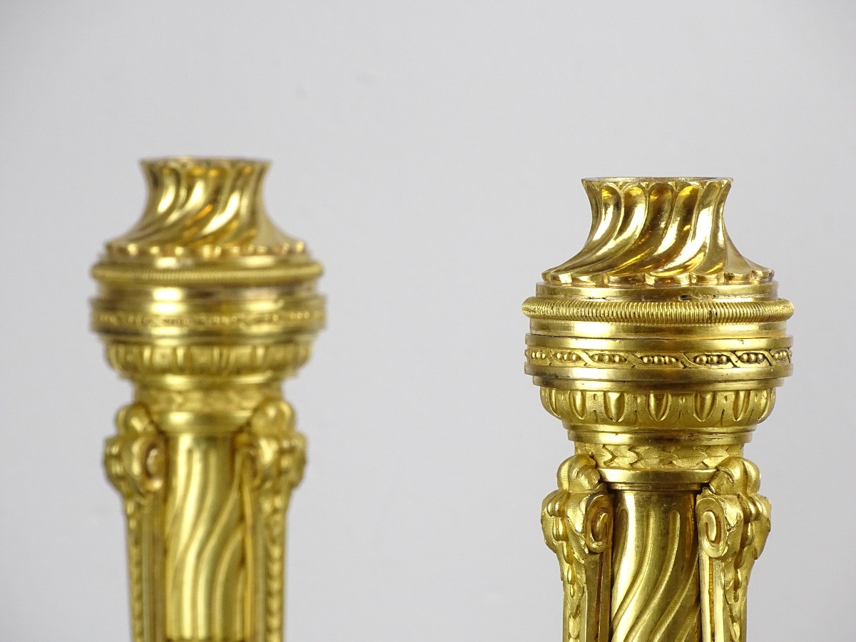 Pierre Gouthière - Delafosse Model - Pair Of Incense Burners/candles-photo-2