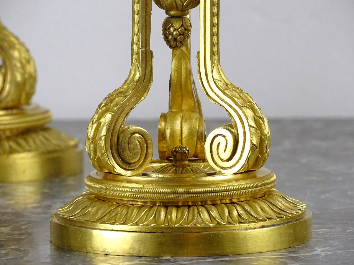 Pierre Gouthière - Delafosse Model - Pair Of Incense Burners/candles-photo-3