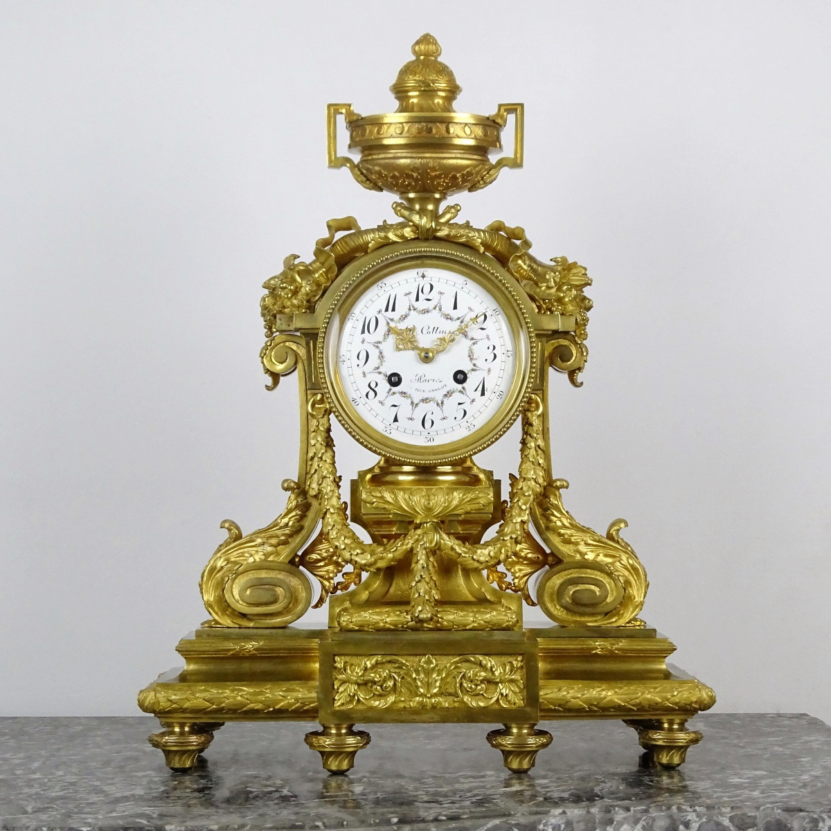 Cottin In Paris - 62 Cm - Louis XVI Style Gilt Bronze Clock From The Napoleon III Period