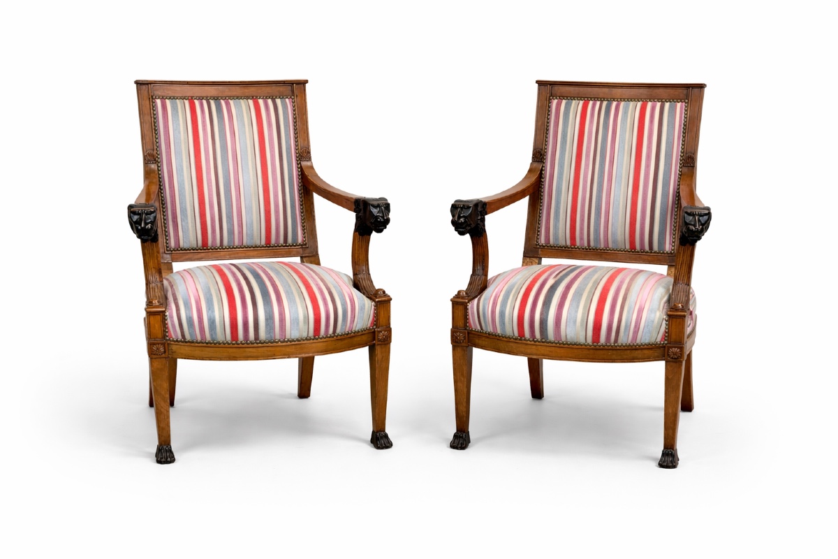 Important Empire Period Salon - Lion Heads And Claw Feet - Dlg De Jacob-photo-3