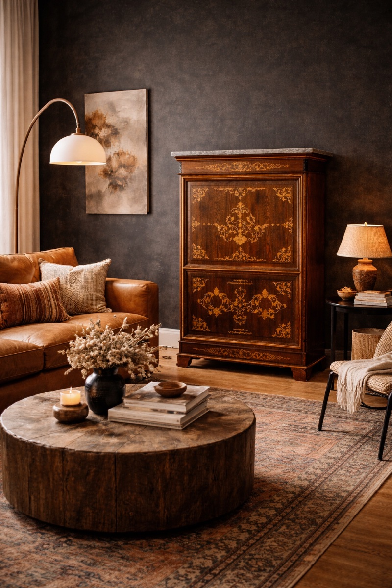 Secrétaire à Doucines en Placage de Palissandre - époque Charles X, Circa 1830-photo-6