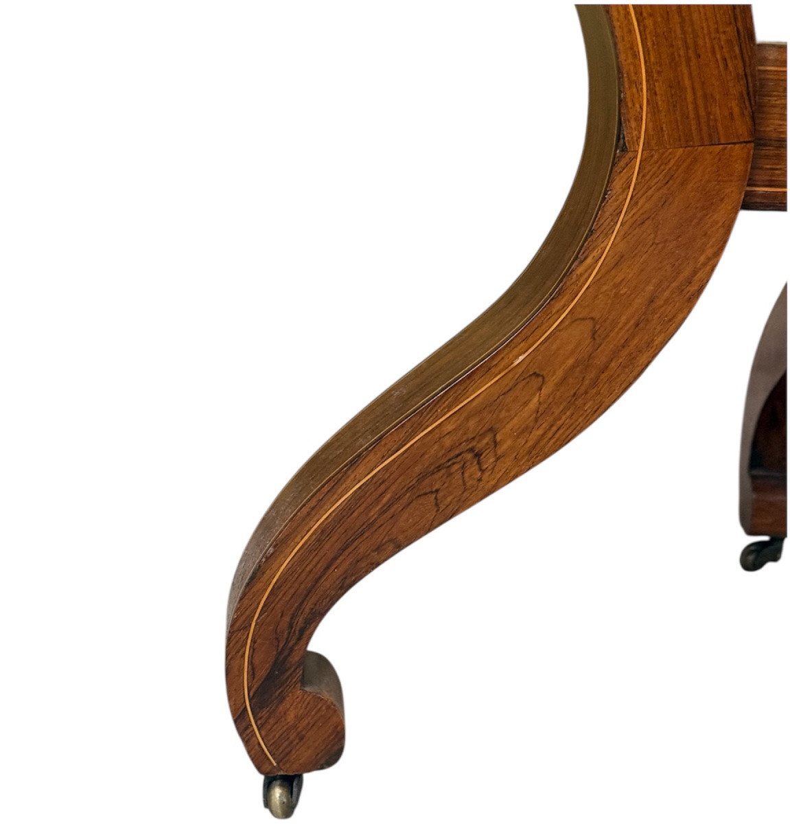 Coiffeuse d'époque Charles X en placage de palissandre ouvrant sur un écritoire-photo-6