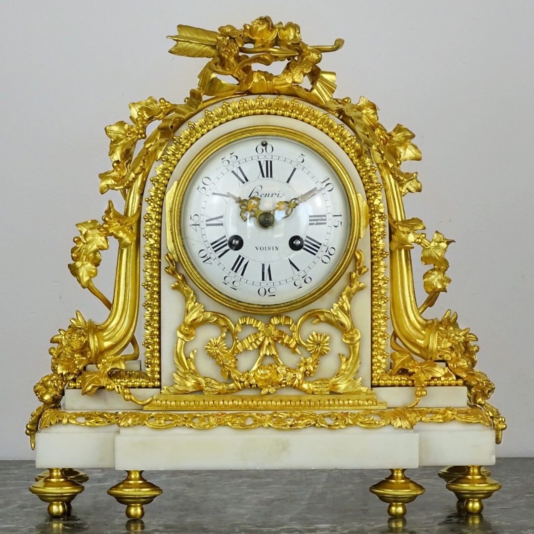 Louis XVI-style Clock In White Marble And Gilded Bronze - Napoleon III