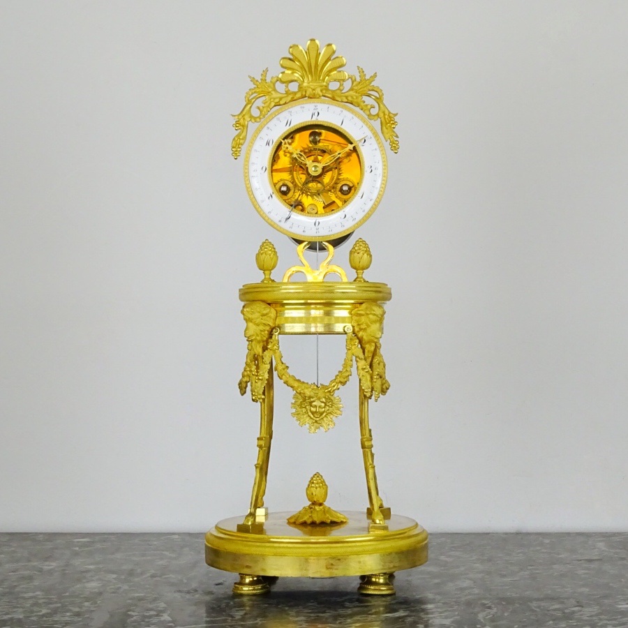 Gaston Jolly - Directoire-period Skeleton Clock With Date Display - Paris, Circa 1795–1799-photo-2