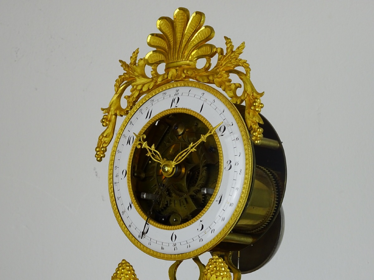 Gaston Jolly - Directoire-period Skeleton Clock With Date Display - Paris, Circa 1795–1799-photo-1