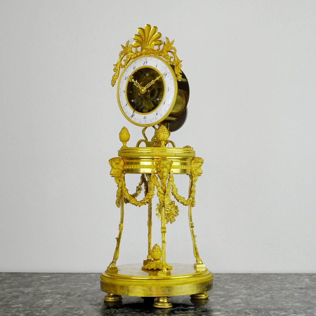 Gaston Jolly - Directoire-period Skeleton Clock With Date Display - Paris, Circa 1795–1799