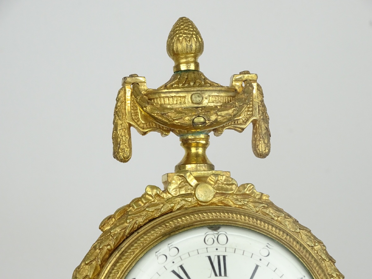 François VION - Pendule au Lion d'époque Louis XVI, Vers 1770 - Bronze Patiné et Doré-photo-3