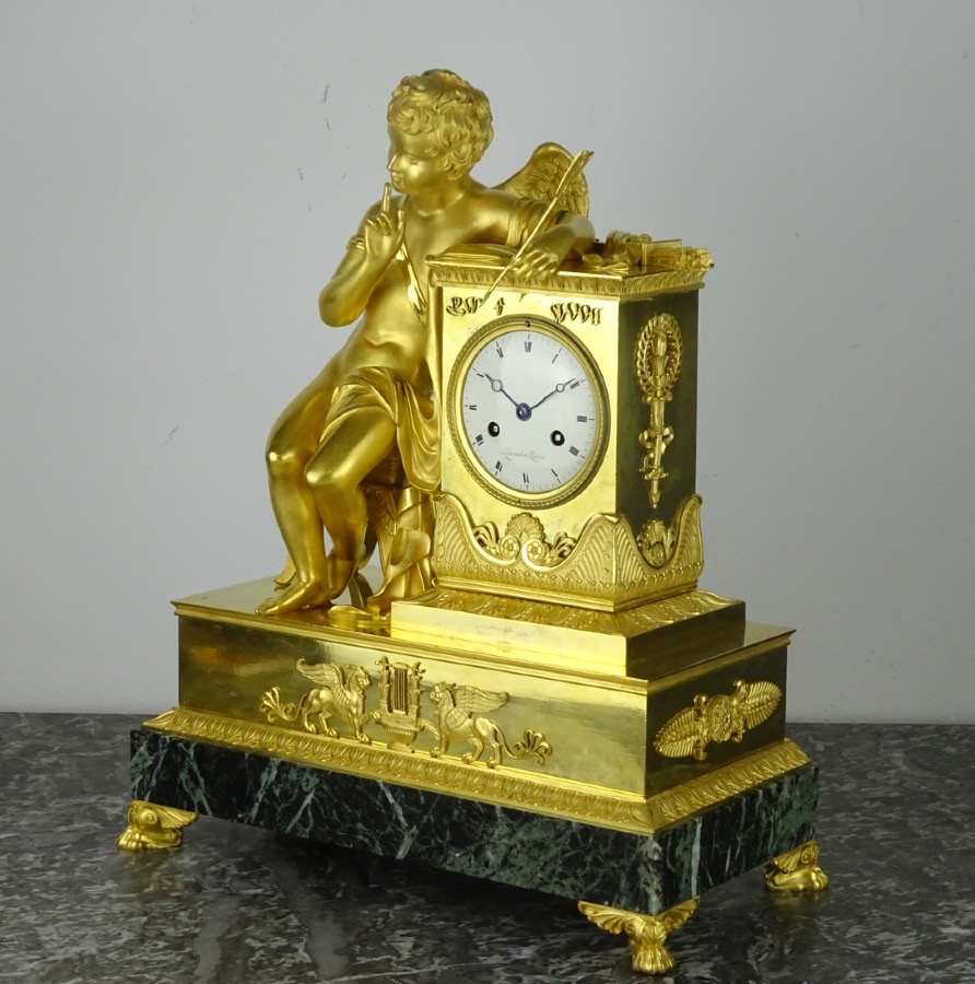Claude-François RABIAT - Silence, Garde à Vous - Exceptionnelle Pendule d'époque Empire - 1809-photo-3