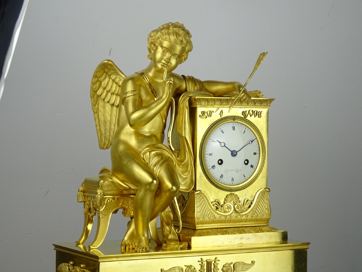 Claude-François RABIAT - Silence, Garde à Vous - Exceptionnelle Pendule d'époque Empire - 1809-photo-4