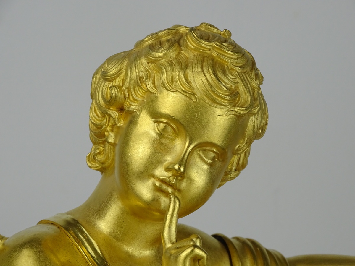 Claude-François RABIAT - Silence, Garde à Vous - Exceptionnelle Pendule d'époque Empire - 1809-photo-2