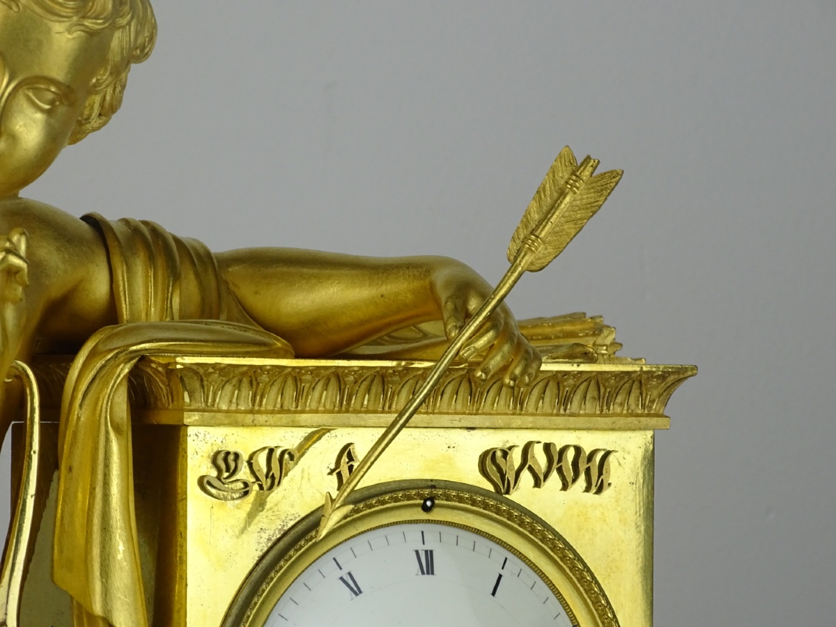 Claude-François RABIAT - Silence, Garde à Vous - Exceptionnelle Pendule d'époque Empire - 1809-photo-4