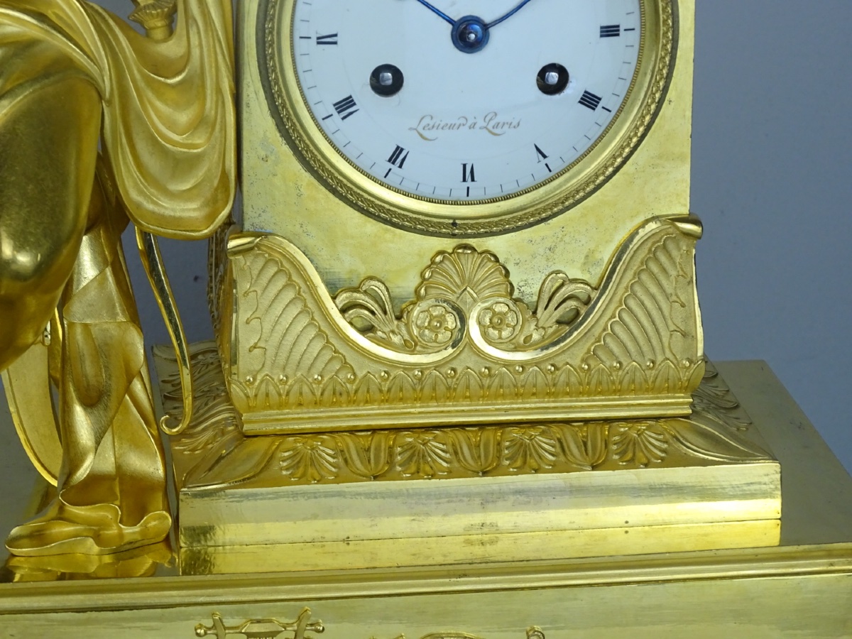 Claude-François RABIAT - Silence, Garde à Vous - Exceptionnelle Pendule d'époque Empire - 1809-photo-5