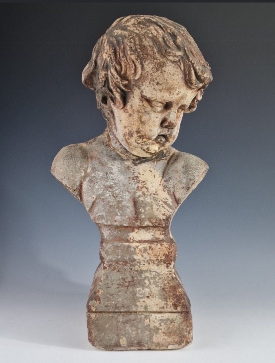 FRANÇOIS DUQUESNOY - BUSTE EN PIERRE CALCAIRE - XVIIÈME SIÈCLE-photo-3