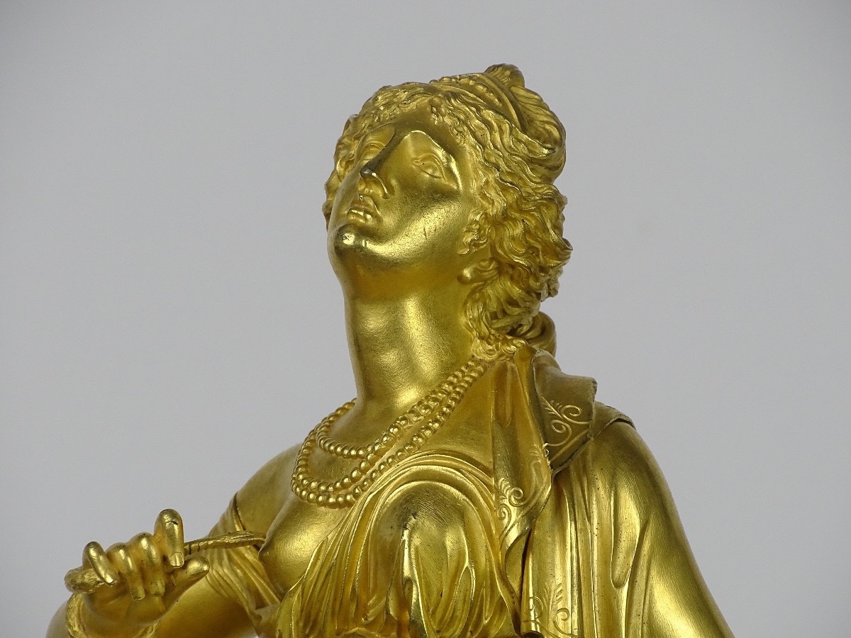 Importante Pendule d’époque Directoire - L’ultime Décision de Cléopâtre - Paris vers 1795-1799-photo-2