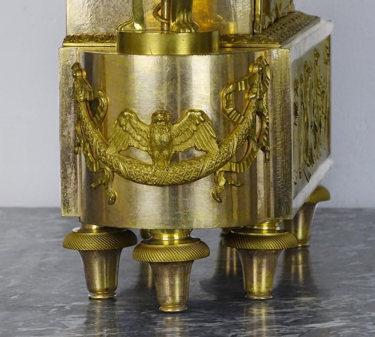 Importante Pendule d’époque Directoire - L’ultime Décision de Cléopâtre - Paris vers 1795-1799-photo-2