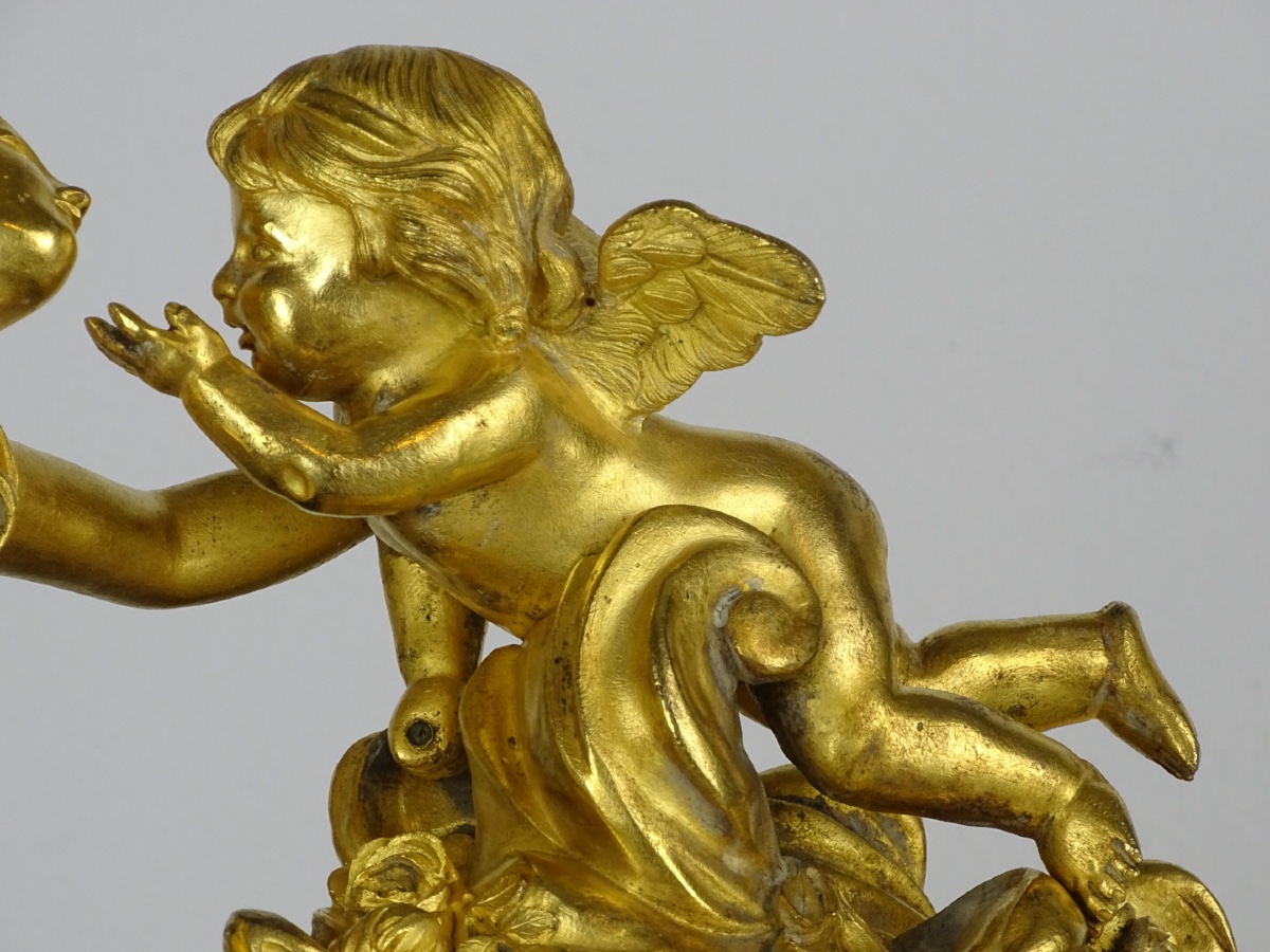 “venus And Love” Louis XVI-period Clock In Gilded Bronze And Marble—late 18th Century-photo-1