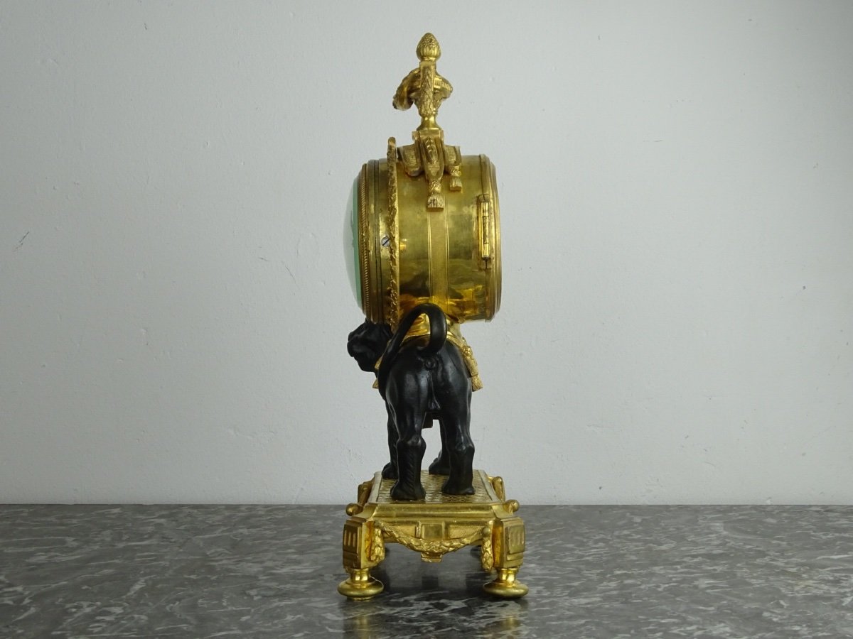François Vion - Louis XVI-era "lion" Clock, Circa 1770 - Patinated And Gilded Bronze-photo-5