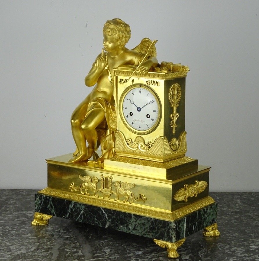 Claude-françois Rabiat - Silence, Attention - Exceptional Empire-period Clock - 1809-photo-3
