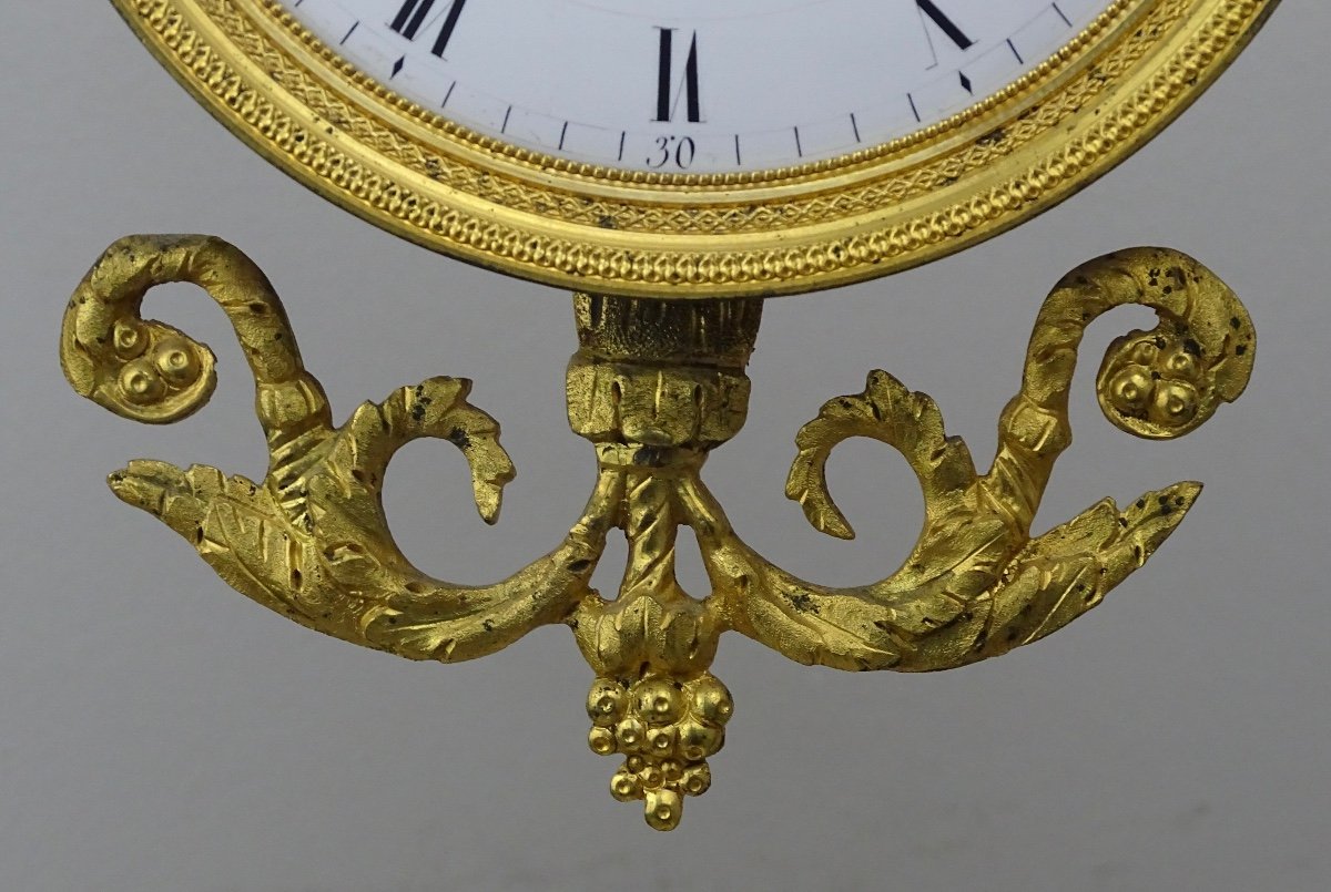 Louis XVI - Pendule Portique à l'Aigle En Marbre Et Bronze Doré d'époque Louis XVI-photo-2
